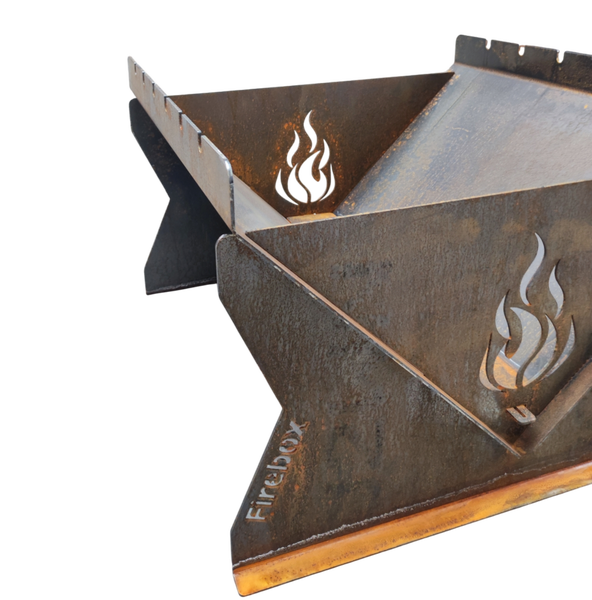 Feuerschale mit Grillfunktion aus  Corten