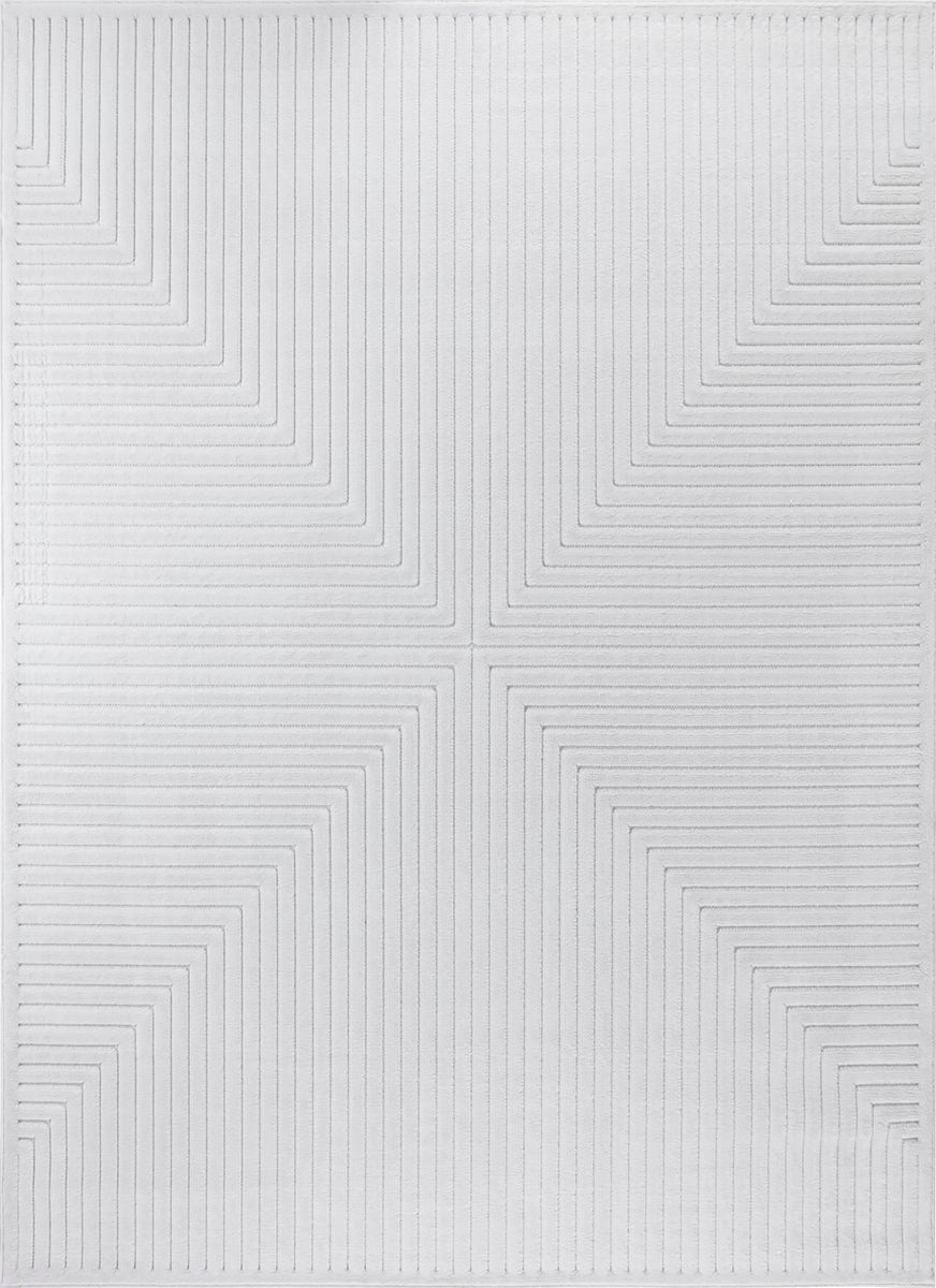 Moderner Skandinavischer Teppich für Innen-/Außenbereich - Weiß - 120x170cm - KIYOSHI