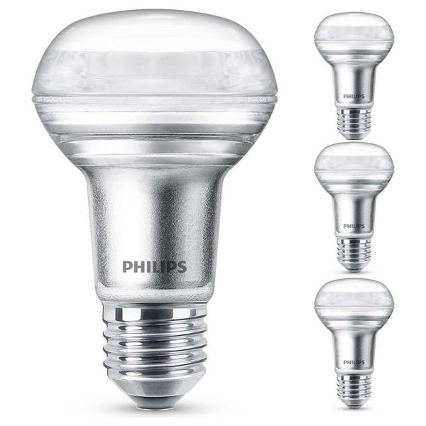 Philips LED Lampe ersetzt 60W, E27 Reflektor R63, warmweiß, 345 Lumen, dimmbar, 4er Pack