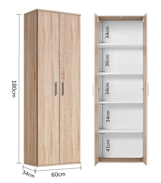 mokebo Schrank in Braun 'Der Lange', Mehrzweckschrank, Allzweckschrank oder Aufbewahrungsschrank