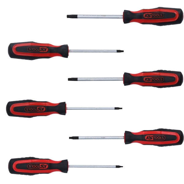 KS TOOLS ERGOTORQUEplus Schraubendreher-Satz 6tlg. Torx mit Bohrung - 159.0040