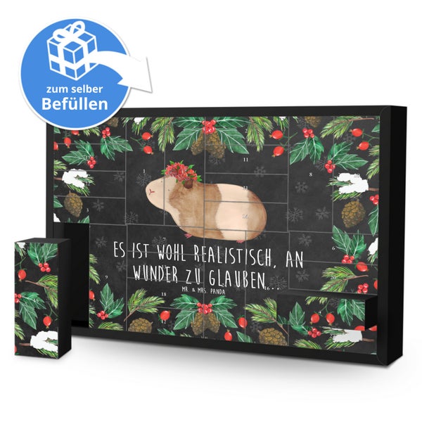 Mr. & Mrs. Panda Befüllbarer Adventskalender Meerschweinchen Weisheit - Schwarz