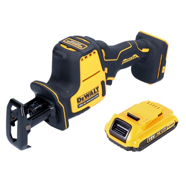 DeWalt Akku-Säbelsäge mit bürstenlosem Motor und 18 Volt Lithium-Ionen-Akku.