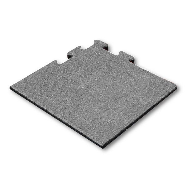 Gummifliese 25 mm - 50x50 cm Grau - Puzzle-System Eckstück