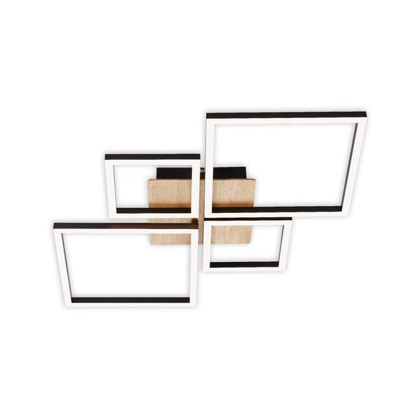 LED Deckenleuchte Dimmbar schwenkbar 44 W schwarz Metall-Kunststoff Briloner
