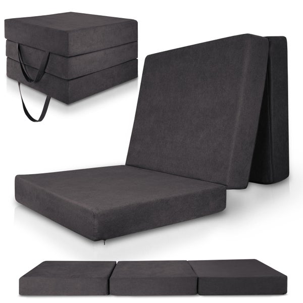 Faltmatratze, dreiteilig, mit Tragegriffen