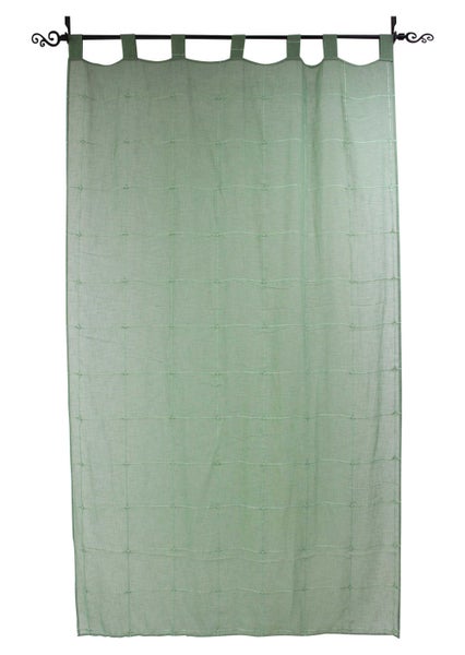 FRANK FLECHTWAREN | Vorhang Green Square, POLYESTER, 140 x 240 cm