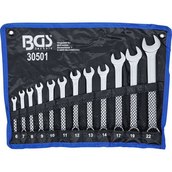 BGS technic Ringmaulschlüsselsatz mit 12 Teilen im Halter