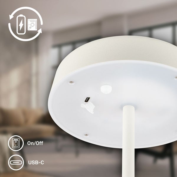 LED Tischlampe Akku LED Tischleuchte Kabellos Dimmbar Touch IP44 Outdoor