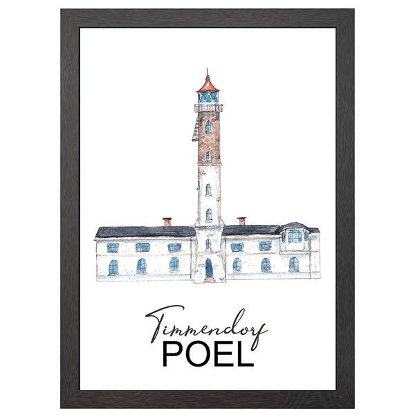 Timmendorf Leuchtturm Poster Im A2-Rahmen - Joyin
