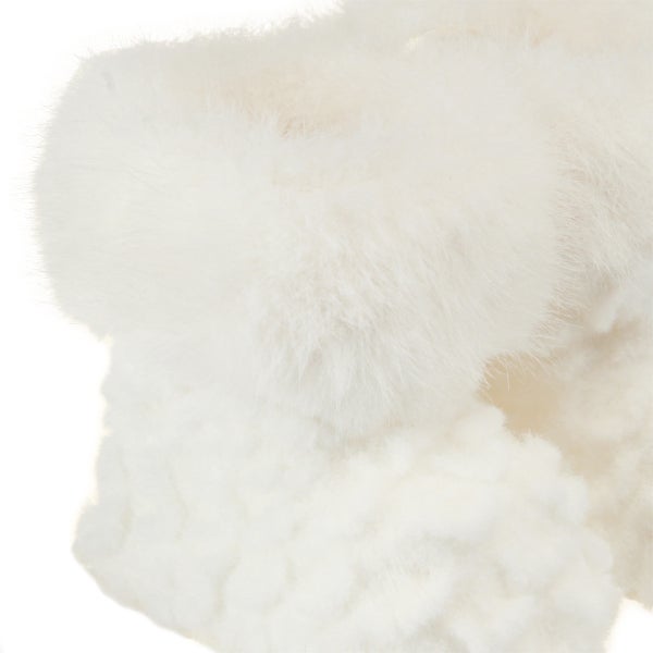 Nahaufnahme eines weißen Fells