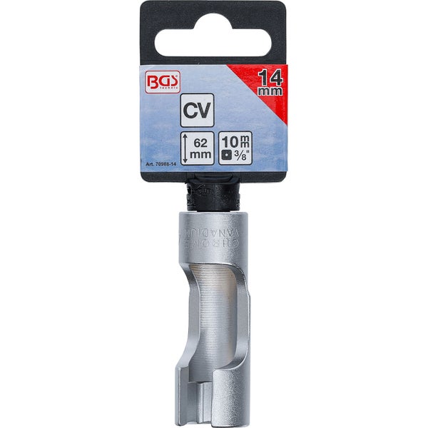 BGS Spezial-Steckschlüssel-Einsatz geschlitzt Antrieb Innenvierkant 10 mm (3/8) SW 14 mm - 70988-14