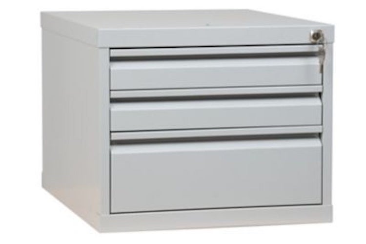 PROREGAL Zubehör Unterbaucontainer Sparrow Für Werkbank Cricket Mit 3 Schubladen HxBxT 38 x 46 x 55 cm Grau
