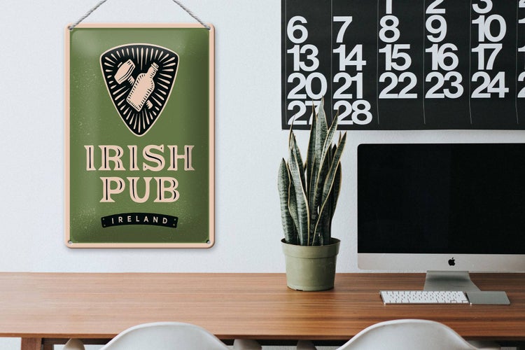 Blechschild Spruch Ireland Irish pub 20x30cm