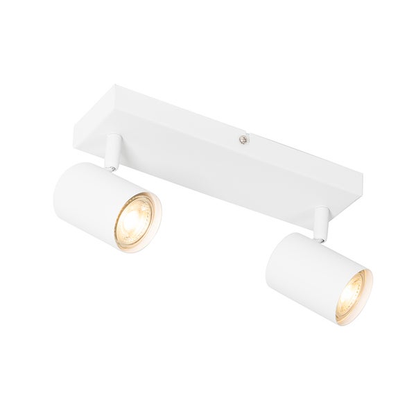 Weiße Deckenleuchte mit zwei Strahlern