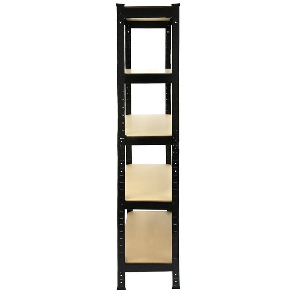4 x Monster Racking T-Rax 75cm Lagerregal Schwarz mit Gratis Gummihammer