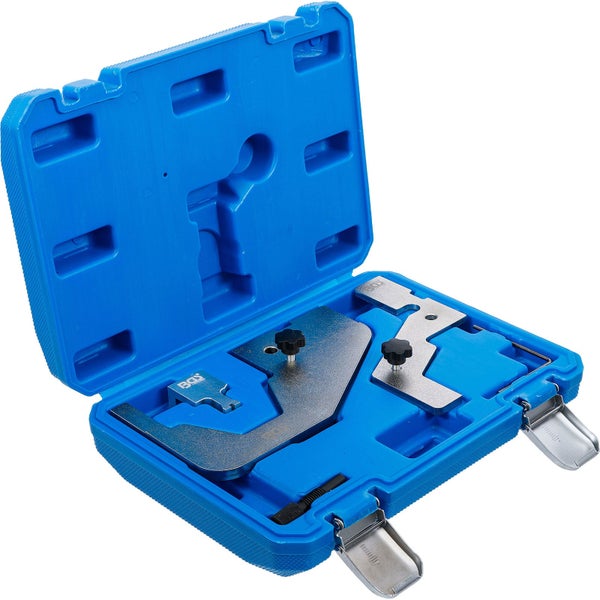 Arretierungswerkzeugsatz für Nockenwelle in geöffnetem Werkzeugkoffer