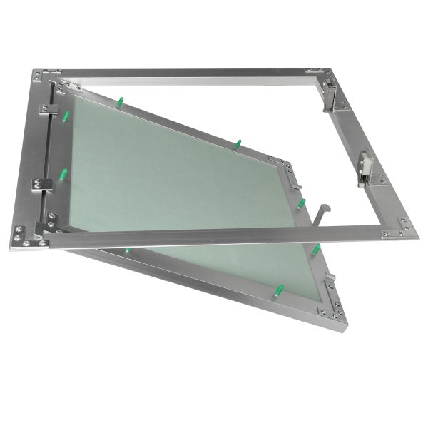 ECD Germany Revisionsklappe Revisionstür GK-Einlage 300x300mm Gipskarton 12,5mm Alu Rahmen Revision Wartungstür Wartungsklappe Wartung Reinigungsklappe Wartungsöffnung Feuchtraumgeeignet Trockenbau