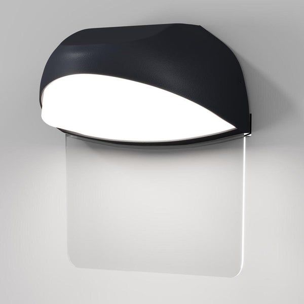 LED Wandleuchte Gloss in Graphit und Transparent 7W 500lm IP65