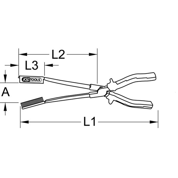 KS TOOLS Zündkerzenstecker-Zange lang - 500.7510