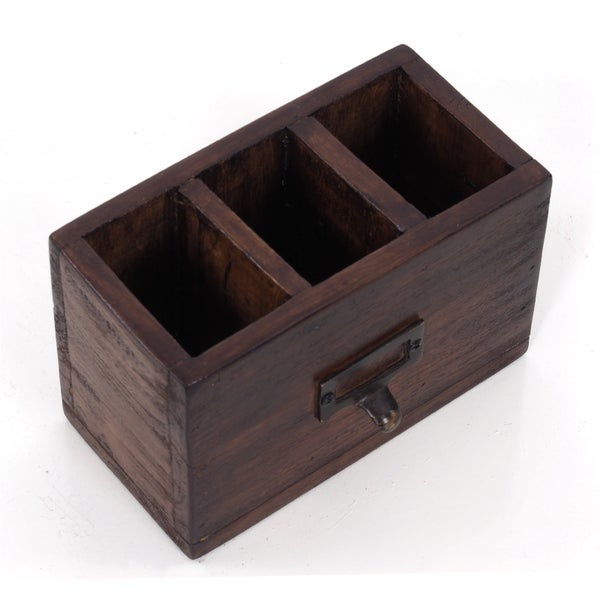 Stiftehalter-Box Vintage 19 Mahagoni 02 hellbraun