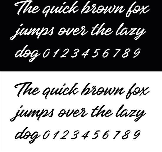 QBIX Buchstabenschablone Dekorative Buchstaben A4 Größe Kunststoff - Höhe Buchstaben 2-3cm