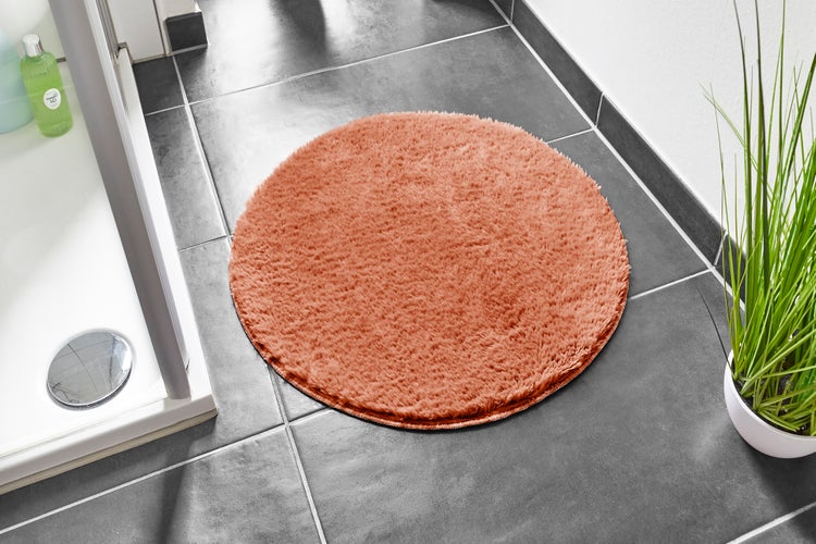 Badematte Florida 60 cm rund in Rostrot