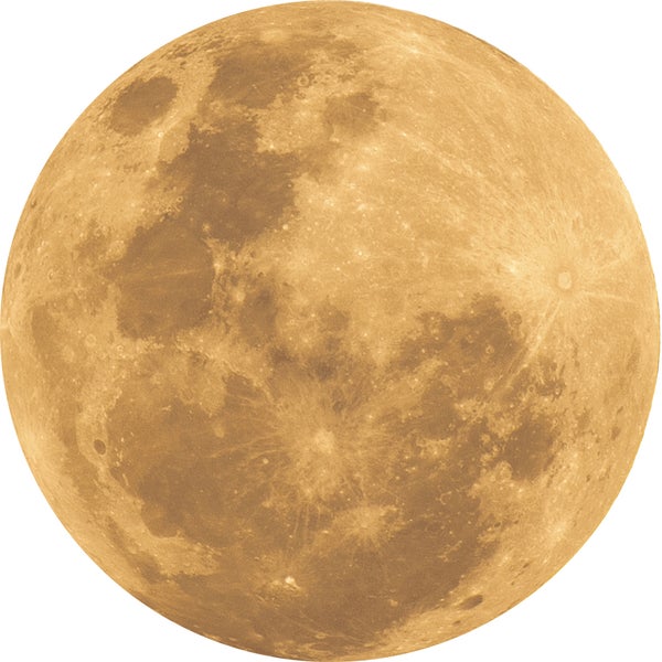 Runder Dekorationsartikel mit strukturierter Oberfläche im Vollmond-Design mit Kratern.