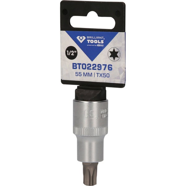 Brilliant Tools TX50 Steckschlüssel-Einsatz, 55 mm lang, 1/2 Zoll