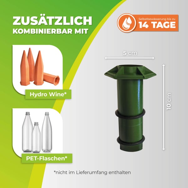 Pet Flaschen Adapter für das Tonkegel Bewässerungssystem Hydro Wine 4 Stück