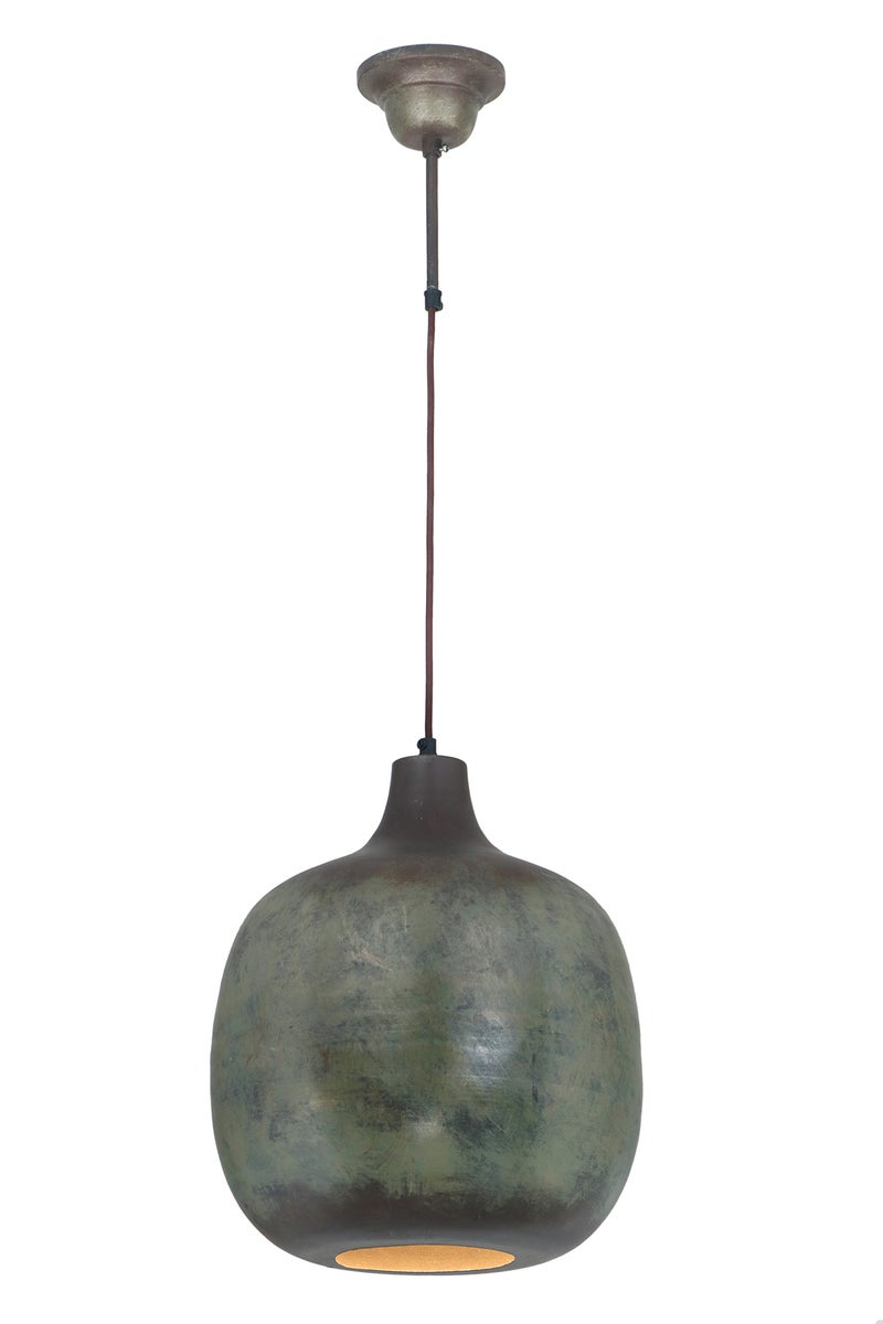 Designer Hängelampe Metall Bronze galvanisiert 38 cm | Wohnzimmer Esszimmer Leuchte