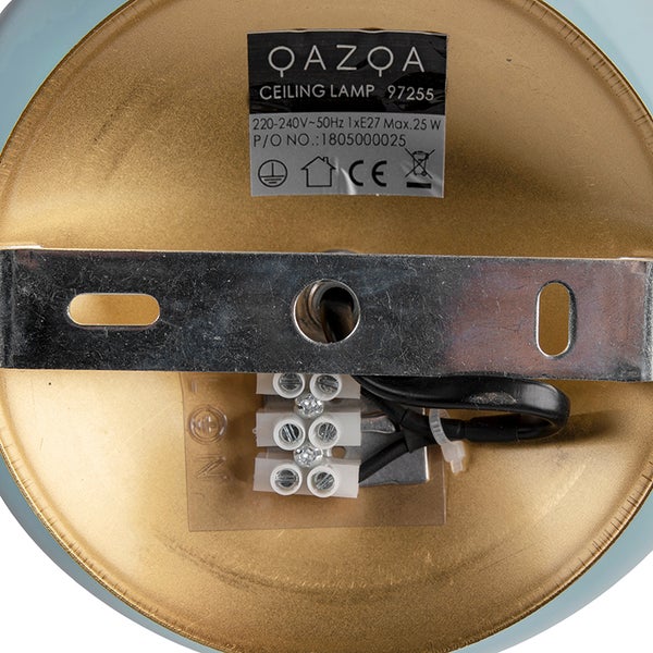 QAZQA Deckenleuchte Unterseite mit elektrischen Anschlüssen