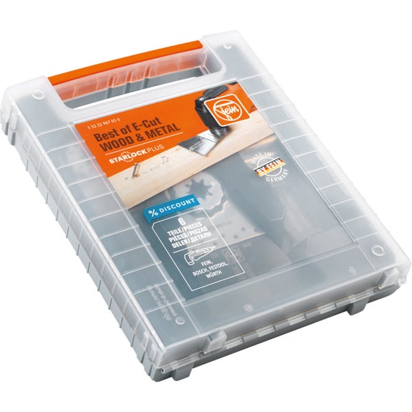 Fein E-Cut Sägeblätter Set für Holz und Metall in Aufbewahrungsbox