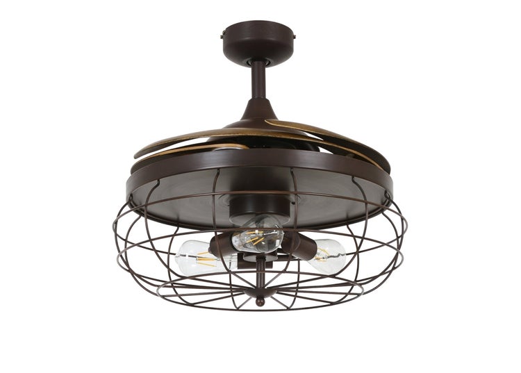 **Deckenventilator Industri 121 cm mit Fernbedienung, 3 Geschwindigkeiten**