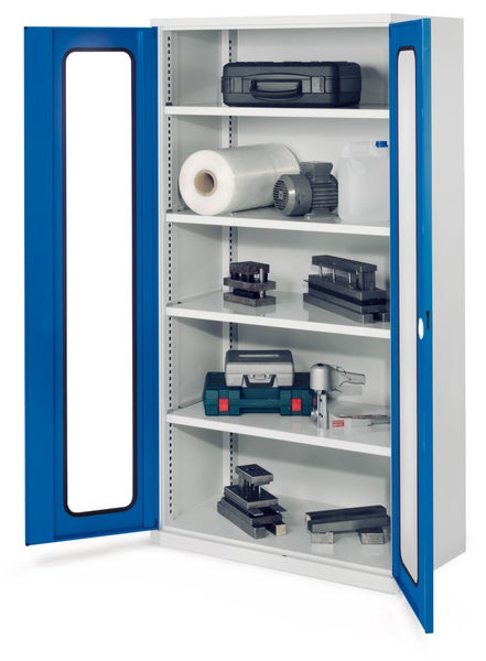 Werkstattschrank mit Regalen und Werkzeugen