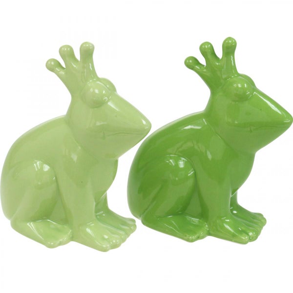 Zwei Froschfiguren mit Kronen