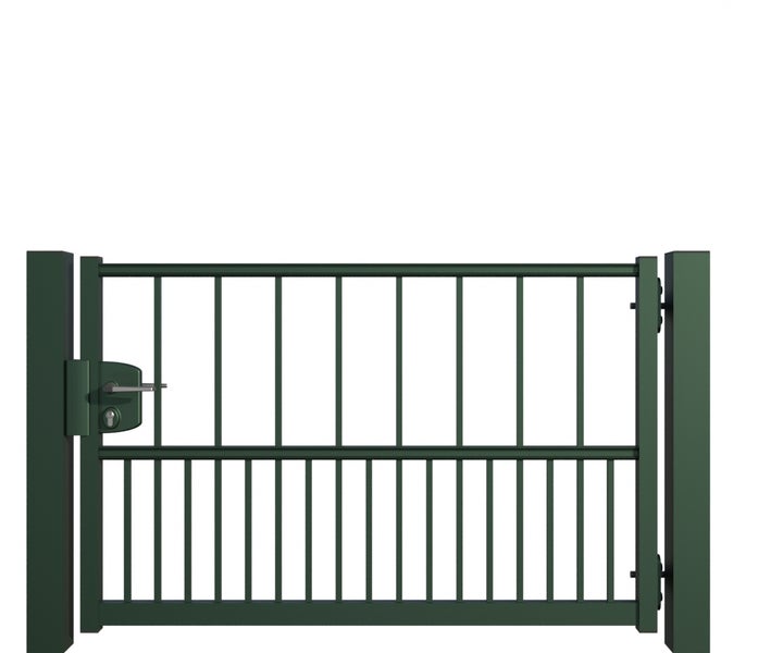 Gartentor aus Metall mit Schloss