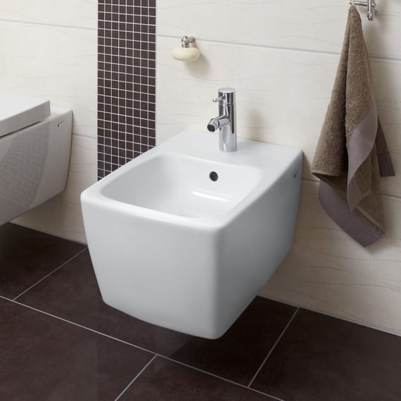 VitrA Metropole Wand-Bidet mit verdeckter Befestigung 56 cm Weiß Hochglanz