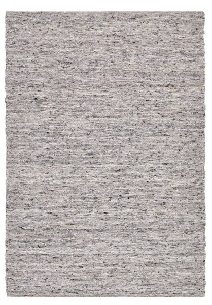 Handgewebter naturbelassener Wendeteppich Alm-Glück Grau 250x300 cm