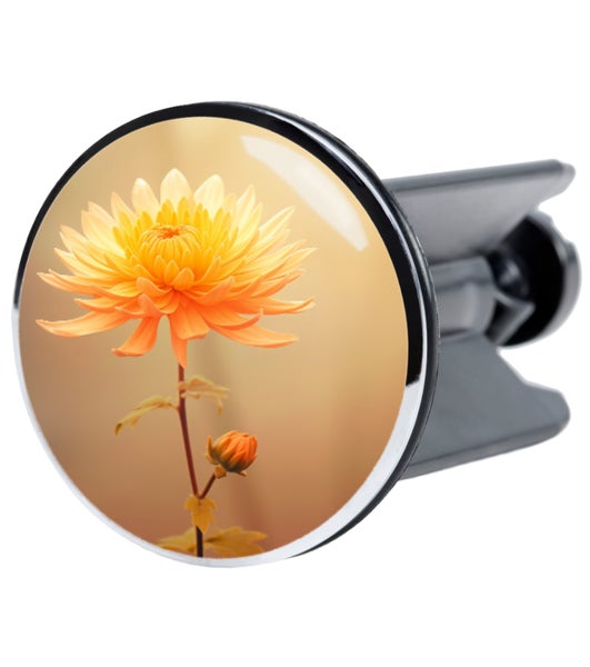 Waschbeckenstöpsel mit Chrysanthemen Motiv