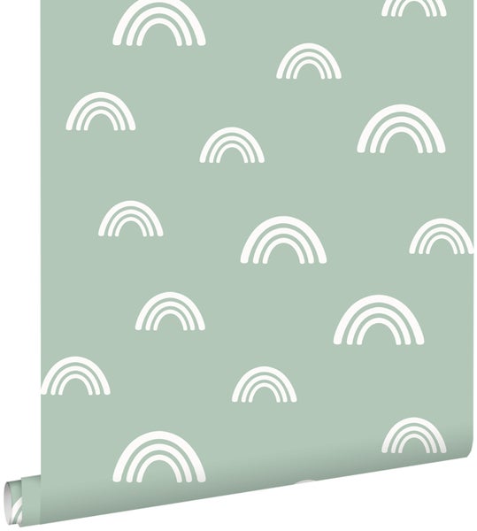 ESTAhome Tapete Regenbogen Mintgrün - 53 cm x 10.05 m - 139439