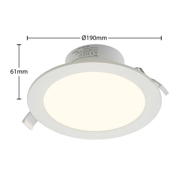 PRIOS LED Rida (Modern) in Weiß aus Aluminium (1 flammig, ) Badezimmerleuchte