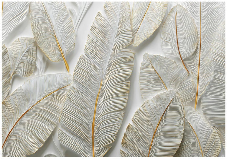 Wandbild mit abstraktem Blattmotiv