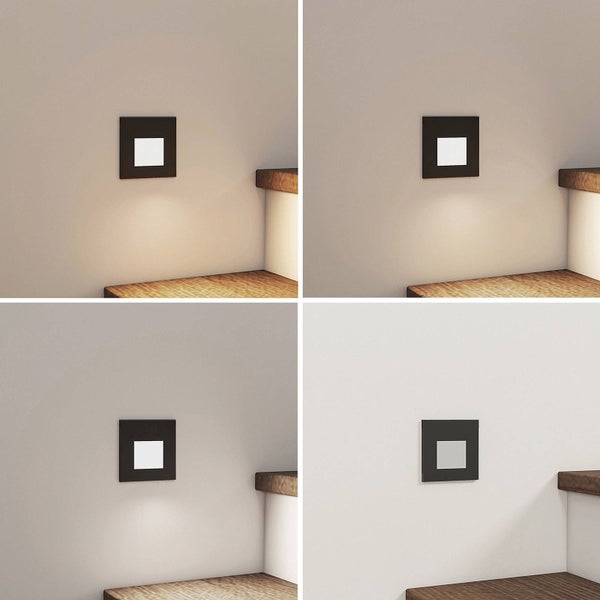 Arcchio LED Wandeinbaustrahler Vexi (Modern) in Schwarz aus Aluminium (1 flammig, ) Wohnzimmerleuchte
