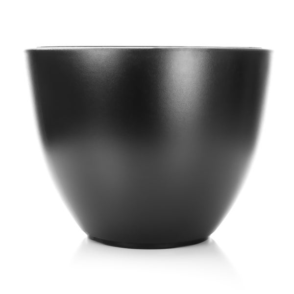 BigDean Blumentopf Modern ø 47 cm XL mit herausnehmbaren Innentopf anthrazit - wetterfeste Pflanzschale aus bruchsicherem Kunststoff - Pflanzkübel groß Außen & Innen geeignet