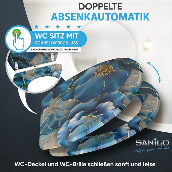 WC-Sitz mit Absenkautomatik & Top Fix Bluemara