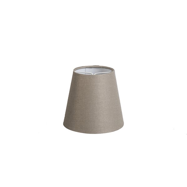 Leinenklemmschirm taupe 12 cm rund