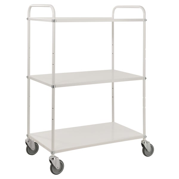 Servierwagen mit drei Ablageflächen und Rollen