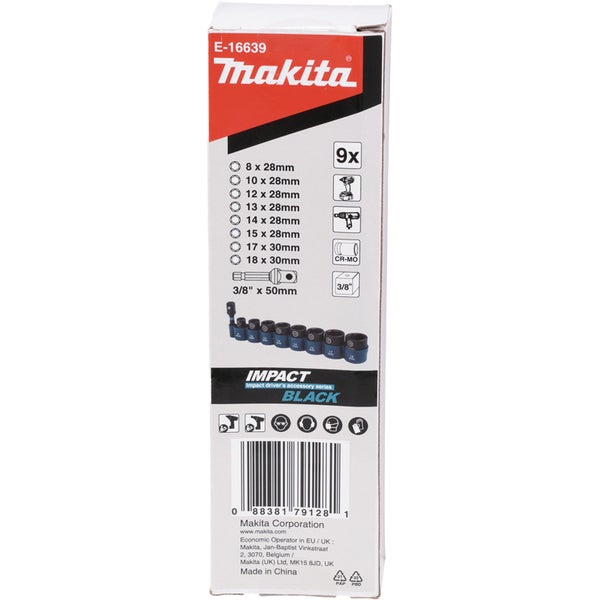 Makita E-16639 Steckschlüssel-Set 9tlg. 3/8