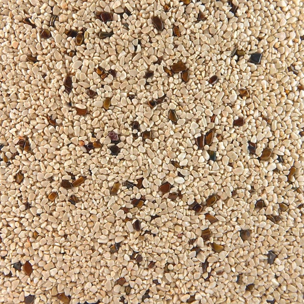 Terralith Edelsteinteppich Tigerauge / Crema 1 qm  -außen-